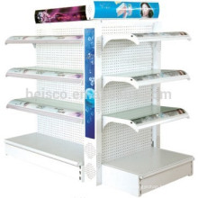 Different style wire mesh double side shelving,lighting supermarket display rack,supermarket shelf